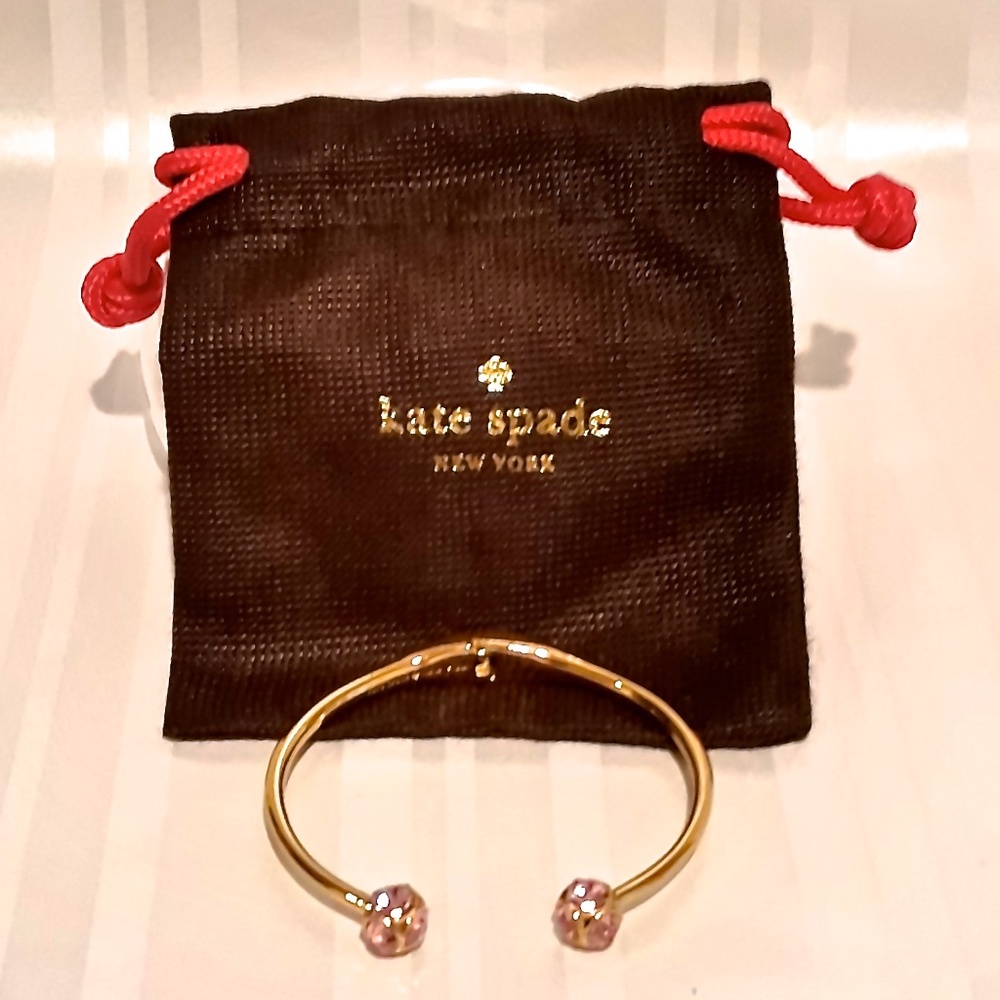 🌸Kate Spade Bracelet with Pink Rhinestones